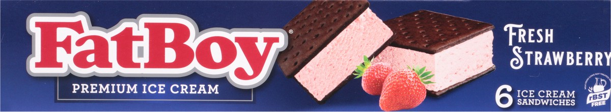 slide 4 of 9, Fat Boy Ice Cream Sandwich Strawber, 6 ct