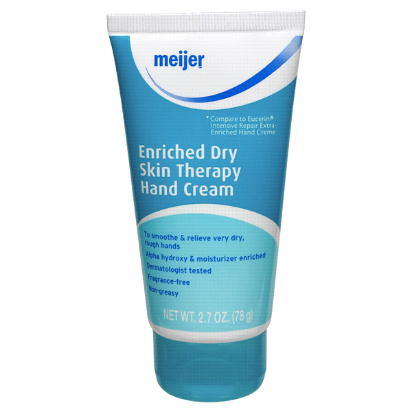 slide 1 of 1, Meijer Enriched Dry Skin Therapy Hand Cream, 2.7 oz