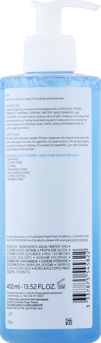 slide 8 of 8, La Roche-Posay Toleriane Purifying Facial Cleanser with Niacinamide for Oily Skin - 13.52 fl oz, 13.52 fl oz