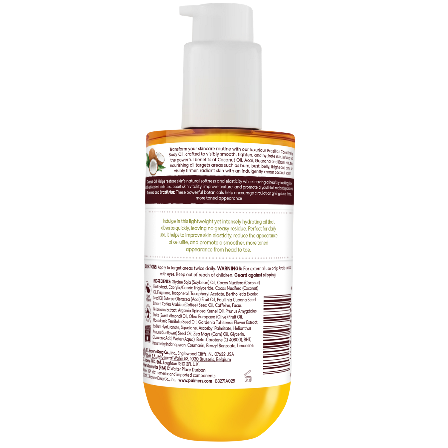 slide 3 of 3, PALMERS Brazilian Coco Firming Body Oil, 6.5 oz