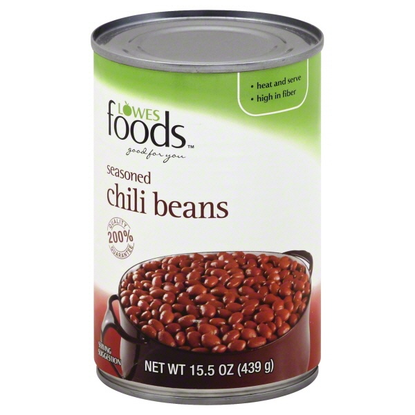 slide 1 of 1, Lowes Foods Seasoned Chili Beans, 15 oz