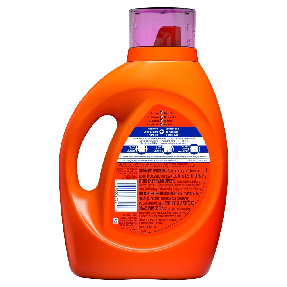 slide 4 of 6, Tide Plus Febreze Freshness Spring & Renewal HE Turbo Clean Liquid Laundry Detergent 92 fl oz, 92 fl oz