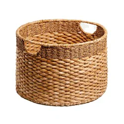 Haven & Key Haven + Key Round Natural Woven Abaca Basket - Large