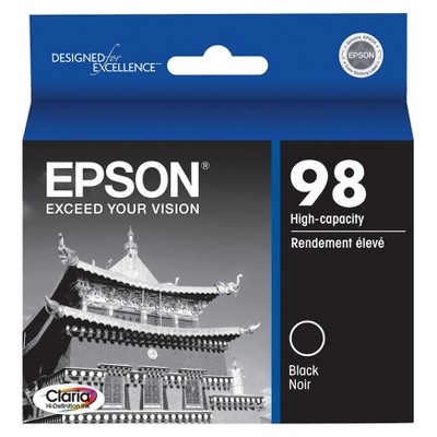 slide 1 of 5, Epson 98 Single Ink Cartridge - Black (T098120-CP), 1 ct