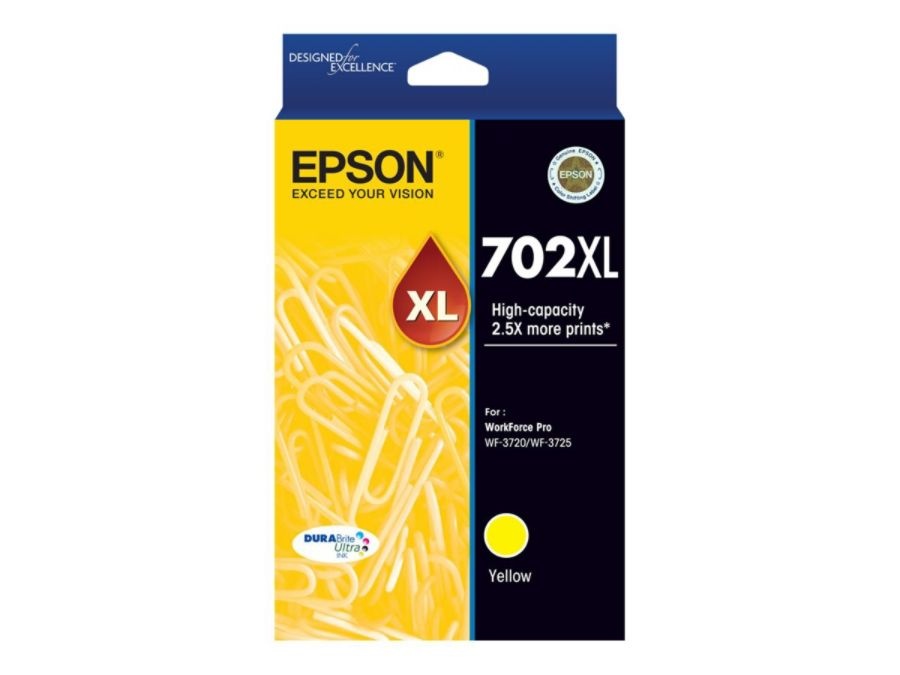 slide 3 of 4, Epson Durabrite Ultra T702Xl420-S High-Yield Yellow Ink Cartridge, 1 ct