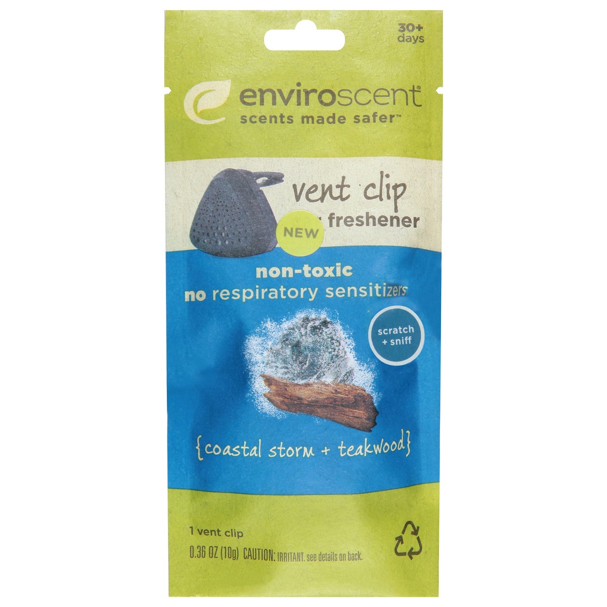 slide 1 of 11, Enviroscent Vent Clip Coastal Storm, 1 ct