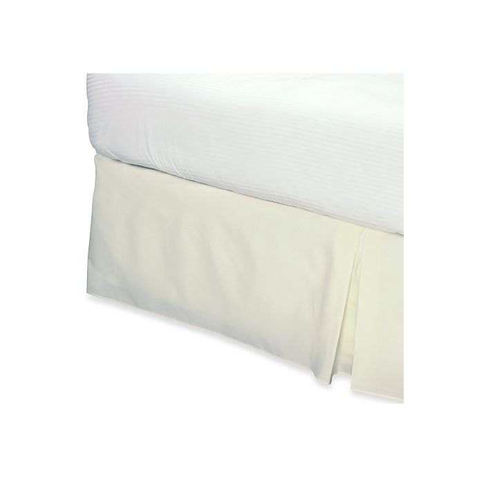 slide 1 of 1, Real Simple Smoothweave Tailored California King Bed Skirt - Ivory, 14 in