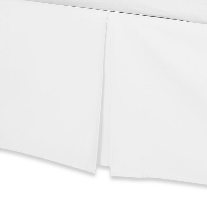 slide 1 of 1, Wamsutta 400-Thread-Count Cotton Drop Full Bed Skirt - White, 15 in