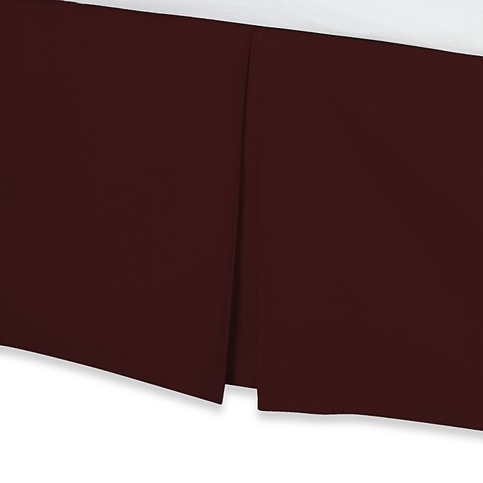 slide 1 of 1, Wamsutta 400-Thread-Count Cotton Drop Full Bed Skirt - Merlot, 18 in