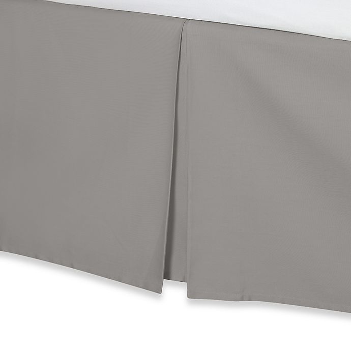 slide 1 of 1, Wamsutta 400-Thread-Count Cotton Drop King Bed Skirt - Silver, 18 in