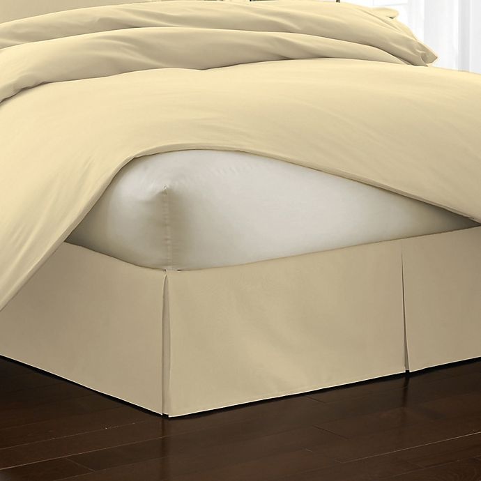 slide 2 of 2, Smoothweave Tailored Twin Bed Skirt - Butter, 14 in