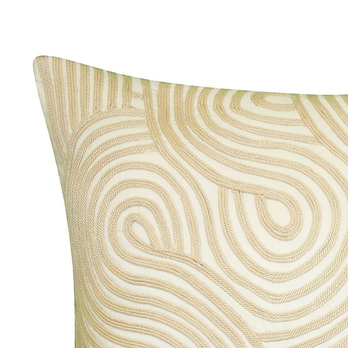 slide 3 of 3, Destination Summer Embroidered Swirl Square Indoor/Outdoor Throw Pillow - Natural, 1 ct