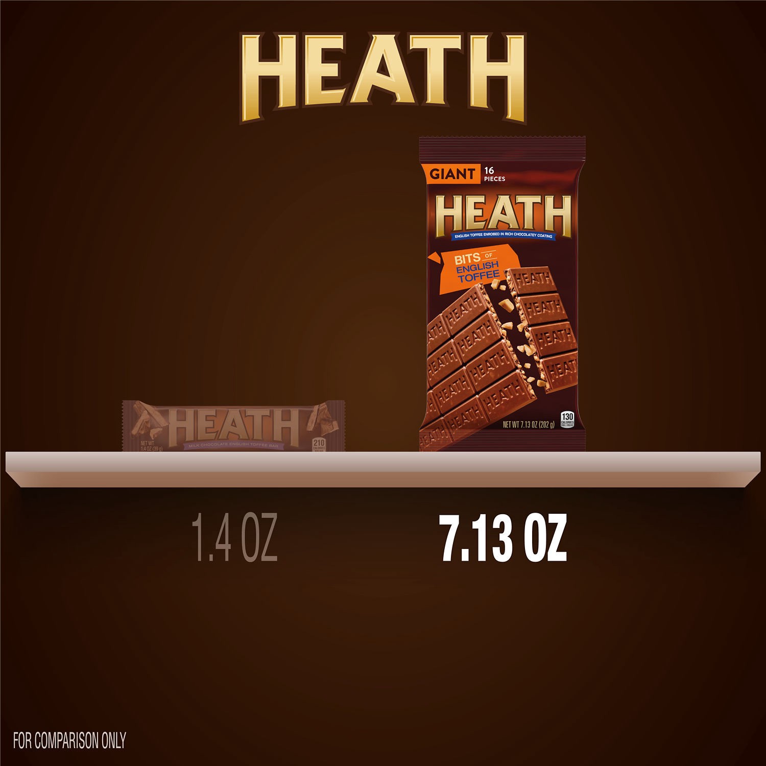 slide 5 of 9, Health Giant English Toffee 16 Each, 16 ct