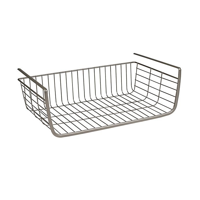 slide 1 of 1, Spectrum Steel Ashley Medium Over-the-Shelf Basket - Satin Nickel, 1 ct