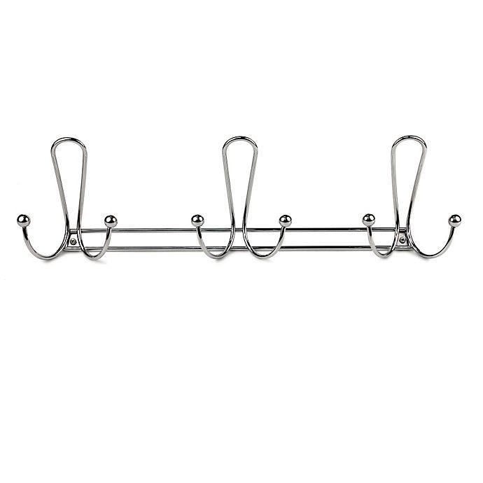 slide 1 of 2, Spectrum Quazar Wall-Mount 9-Hook Rack - Chrome, 1 ct