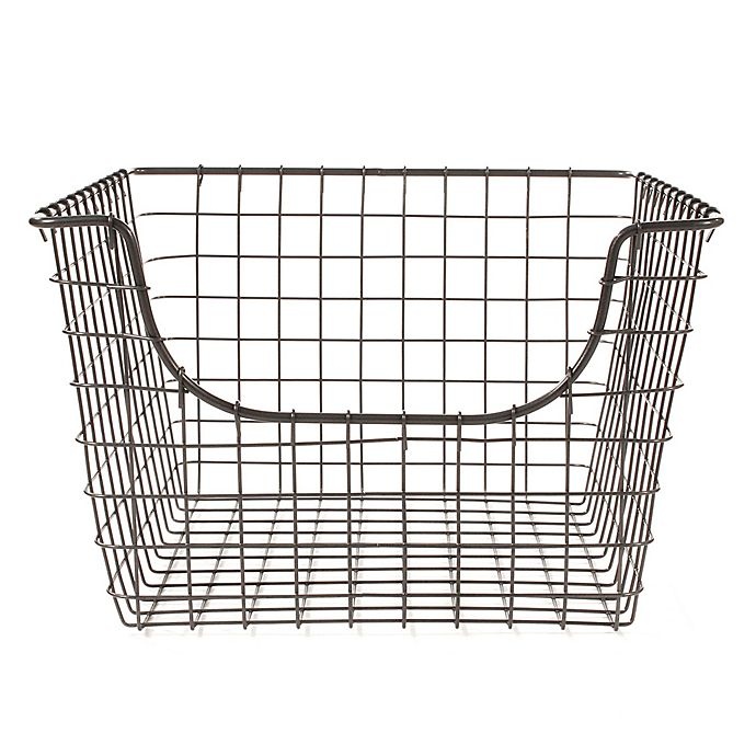 slide 2 of 3, Spectrum Medium Metal Scoop Basket - Grey, 1 ct