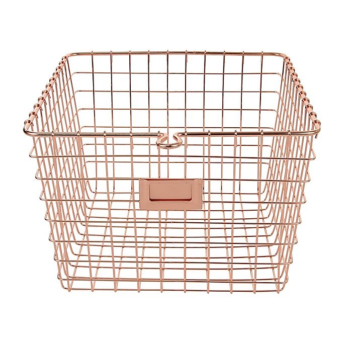 slide 2 of 4, Spectrum Medium Storage Basket - Copper, 1 ct