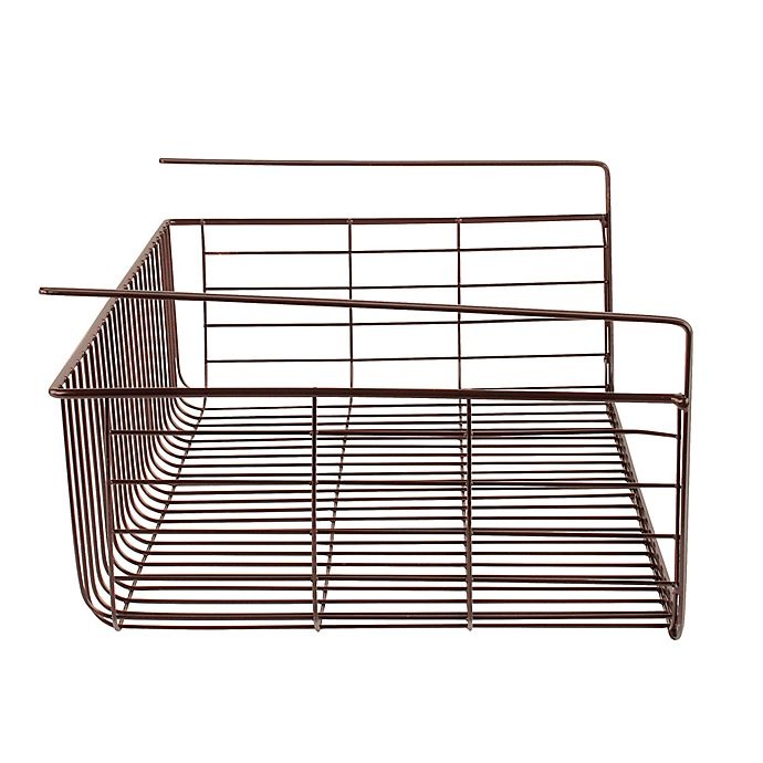 slide 2 of 3, Spectrum Steel Ashley Large Over-the-Shelf Basket - Bronze, 1 ct