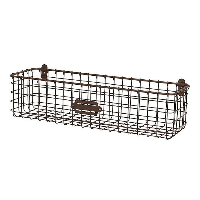 slide 7 of 8, Spectrum Vintage Small Wall Mount Basket - Bronze, 1 ct