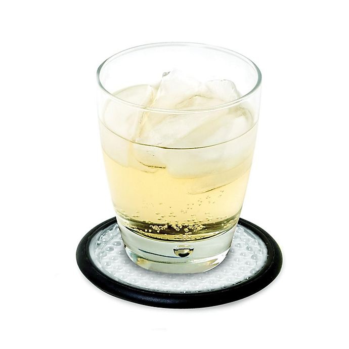 slide 2 of 2, Spectrum Cora Bubble Coasters - Black/Clear, 4 ct