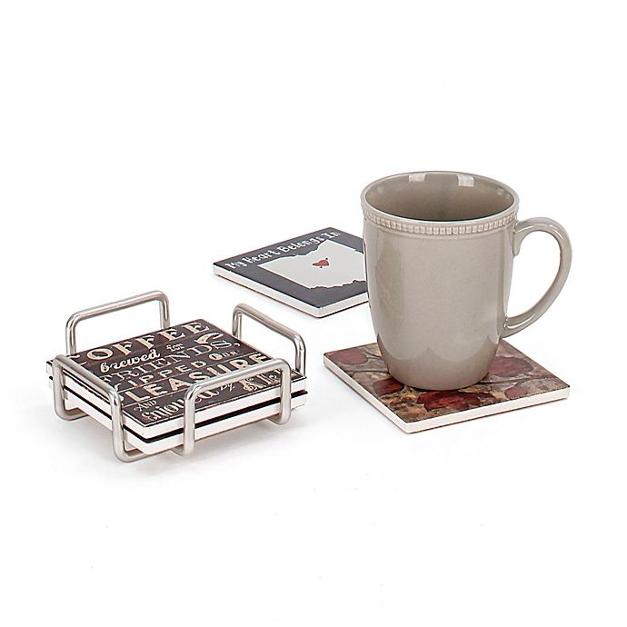 slide 2 of 3, Spectrum Euro Square Coaster Holder, 1 ct