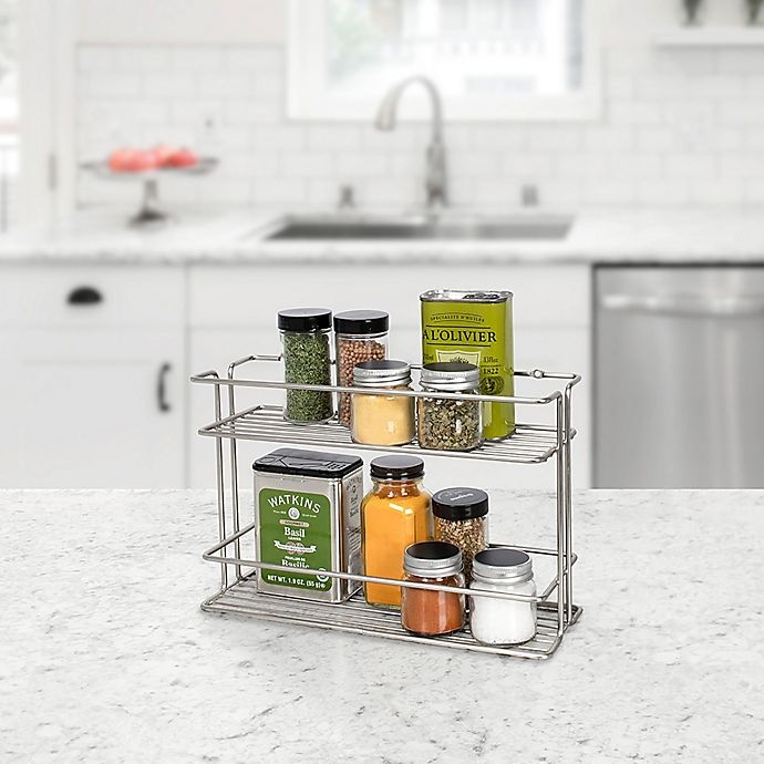 slide 5 of 11, Spectrum Stainless Steel Wall-Mount Spice Rack - Satin Nickel, 1 ct