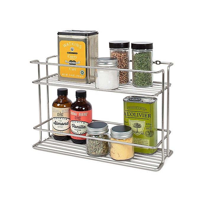 slide 7 of 11, Spectrum Stainless Steel Wall-Mount Spice Rack - Satin Nickel, 1 ct