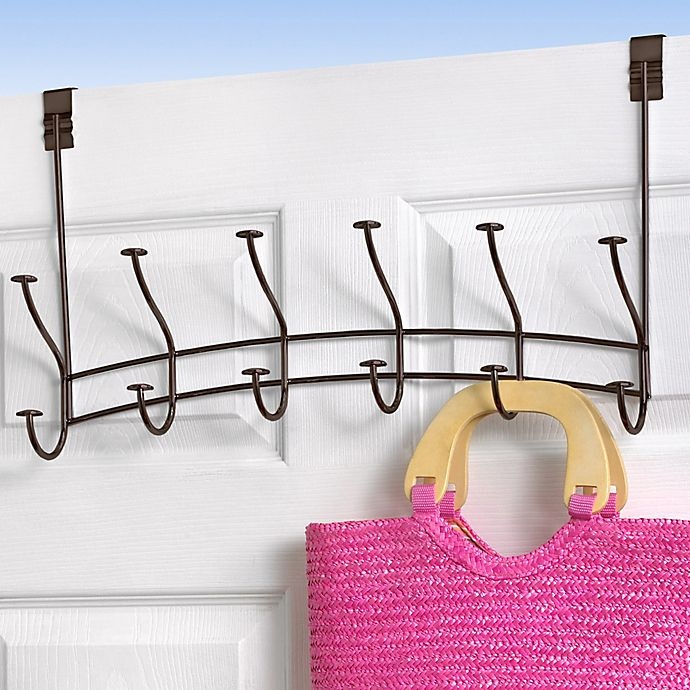 slide 2 of 4, Spectrum Windsor Metal 6-Hook Over the Door Rack - Bronze, 1 ct