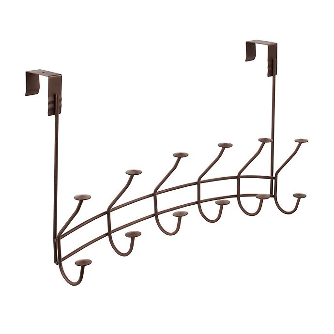 slide 3 of 4, Spectrum Windsor Metal 6-Hook Over the Door Rack - Bronze, 1 ct