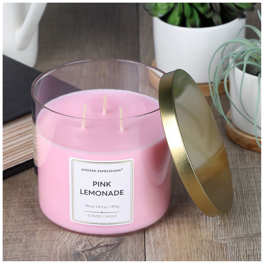 slide 4 of 4, Modern Expressions Scented Candle Pink Lemonade, 14.5 oz