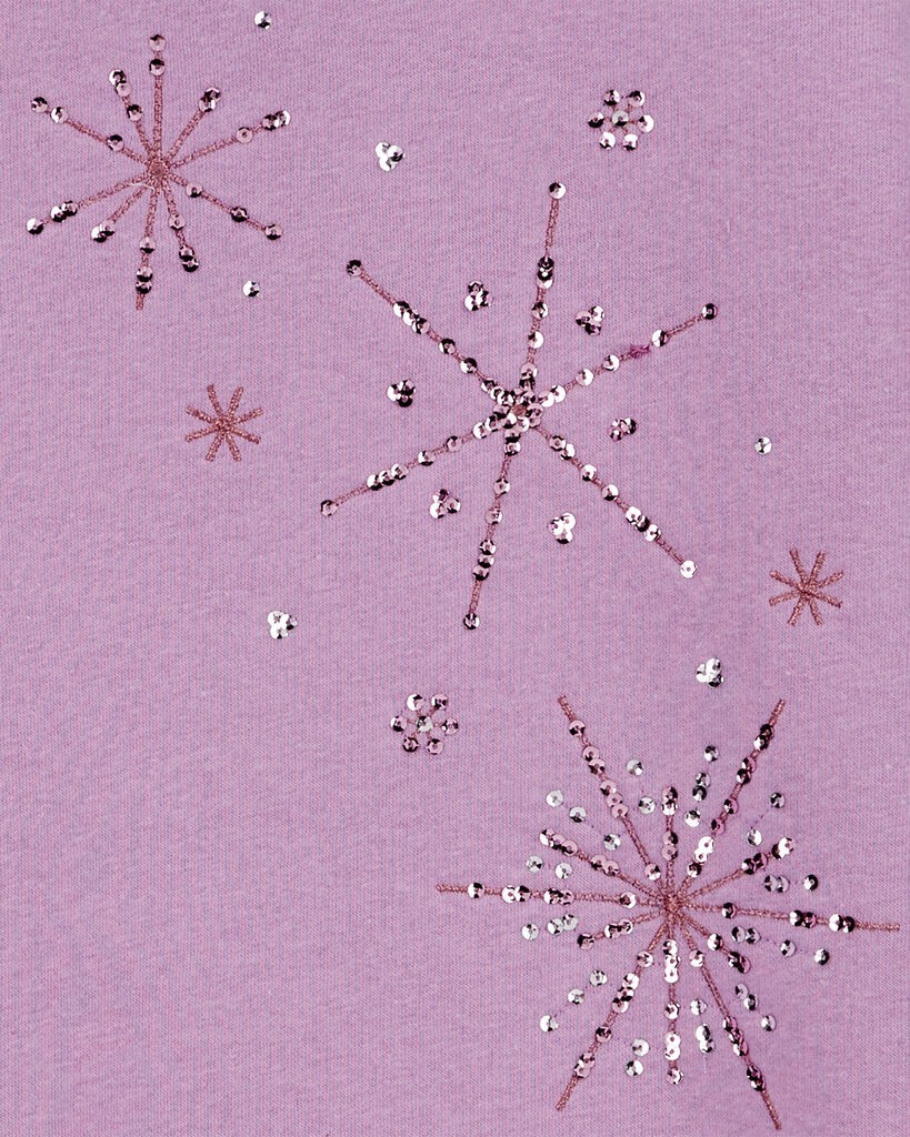 slide 2 of 2, Carter's Kid Sparkle Fleece Sweashirt Purple 7, 1 ct