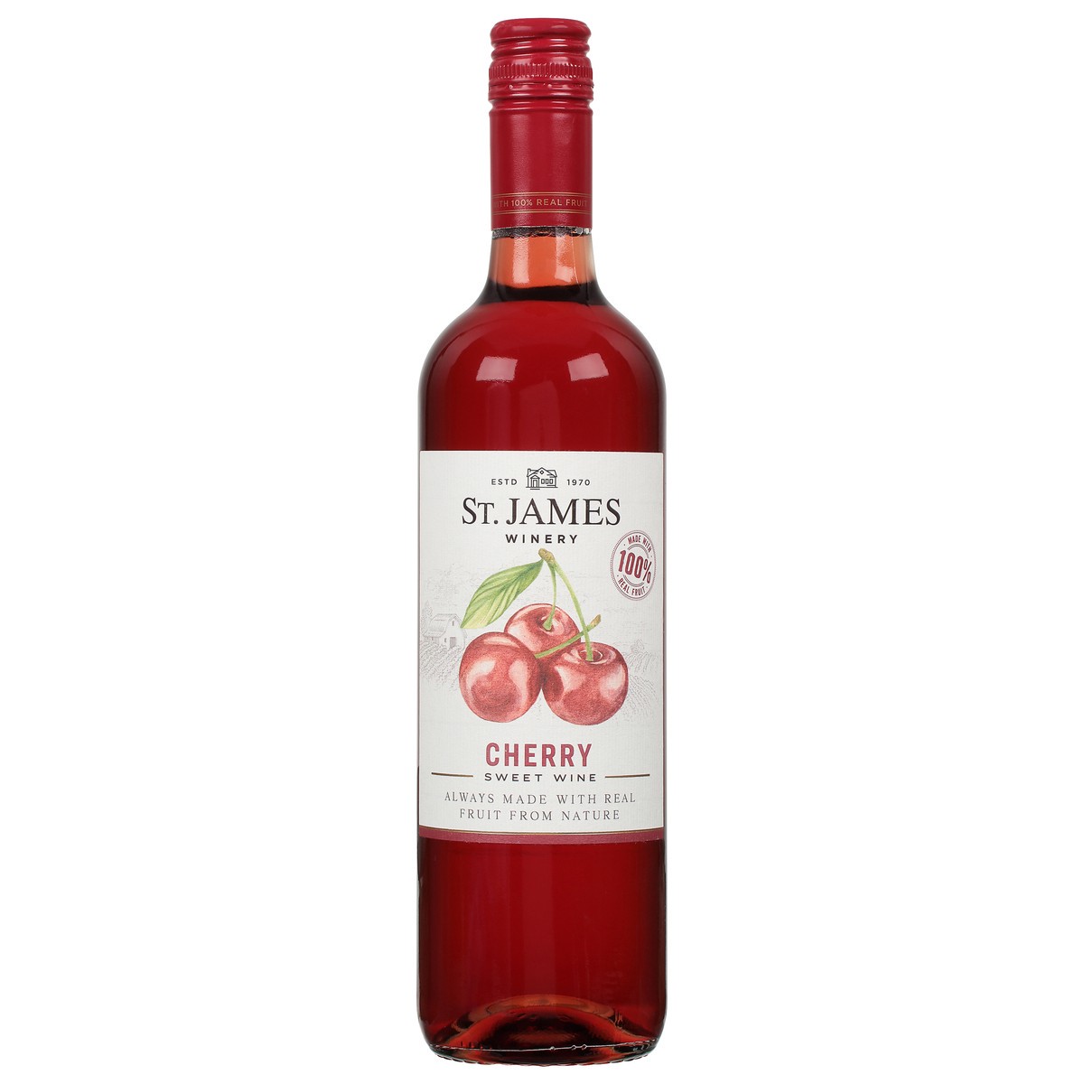 slide 1 of 9, St. James Winery Winery Cherry Wine, 750 ml