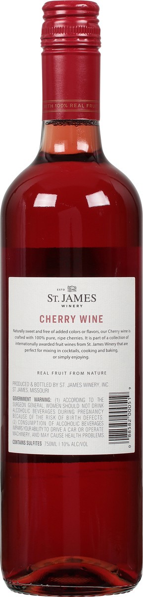 slide 7 of 9, St. James Winery Winery Cherry Wine, 750 ml