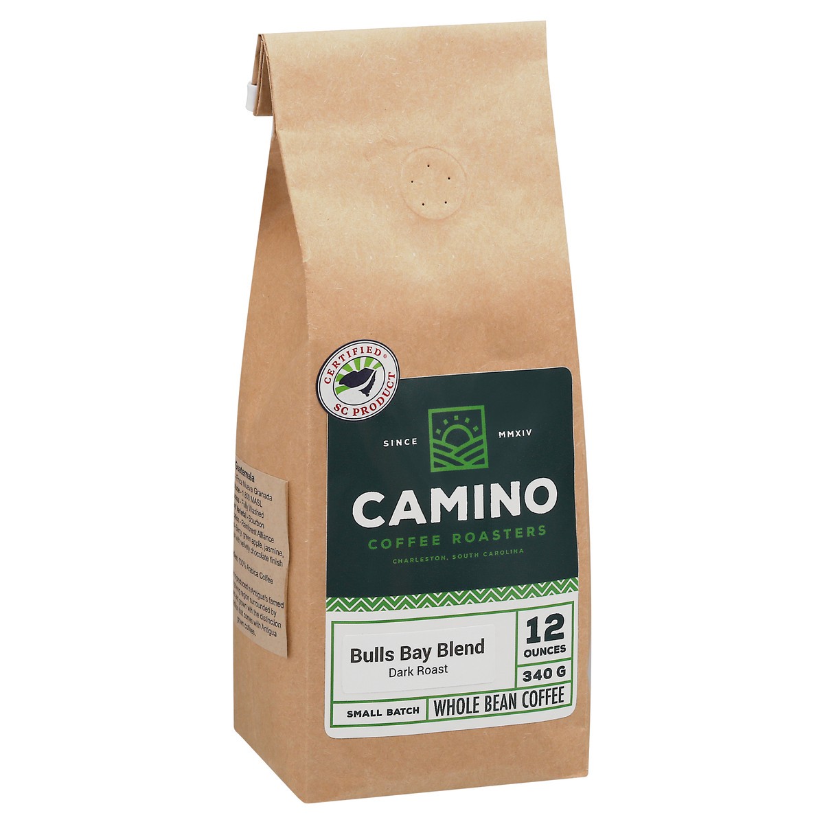 slide 2 of 9, Camino Dark Roast Bulls Bay Blend Whole Bean Coffee 12 oz Bag, 12 oz