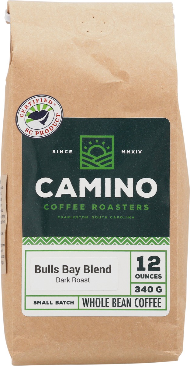 slide 6 of 9, Camino Dark Roast Bulls Bay Blend Whole Bean Coffee 12 oz Bag, 12 oz