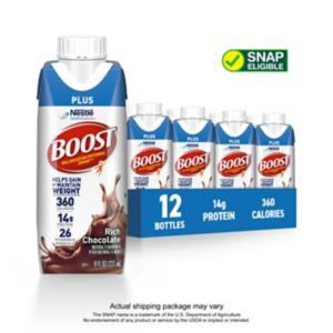 slide 1 of 1, Boost Plus Nutritional Drink, Rich Chocolate- 12 oz, 12 oz