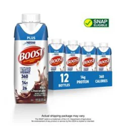 Boost Plus Nutritional Drink, Rich Chocolate- 12 oz