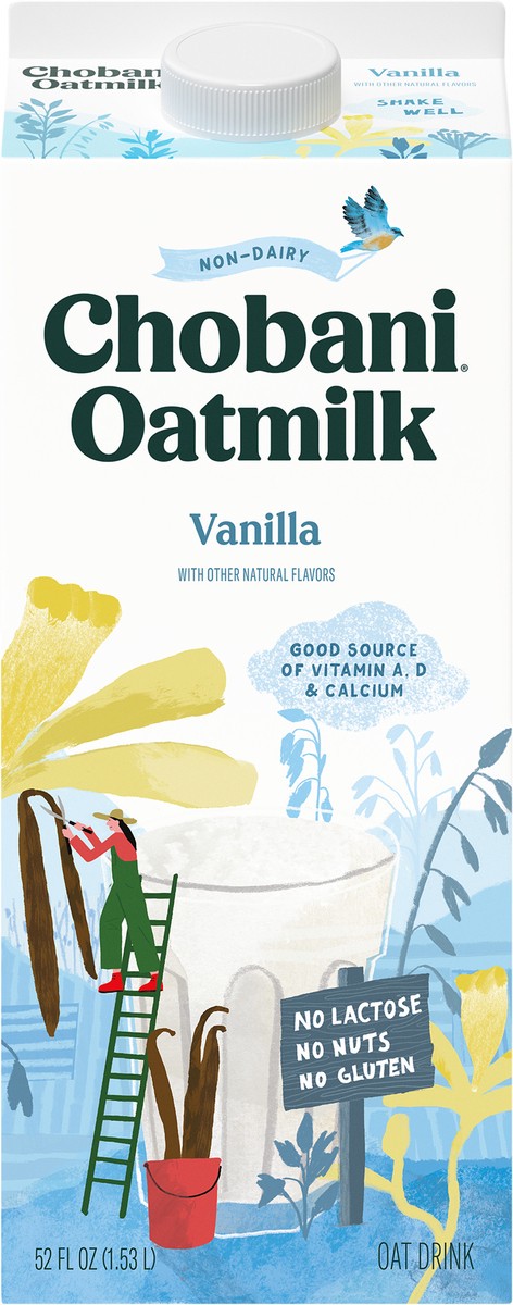 slide 6 of 9, Chobani Vanilla Oatmilk, 52 fl oz