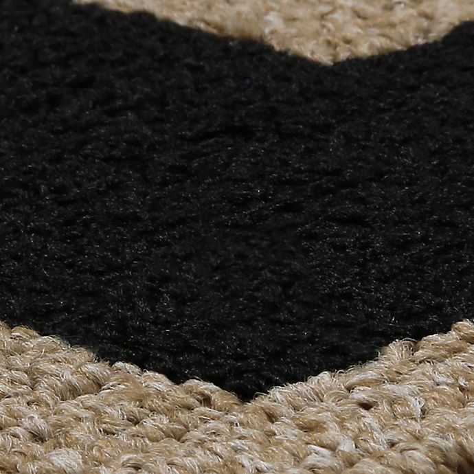 slide 2 of 8, Maples Classic Border Tufted Runner - Black/Camel, 2 ft x 7 ft