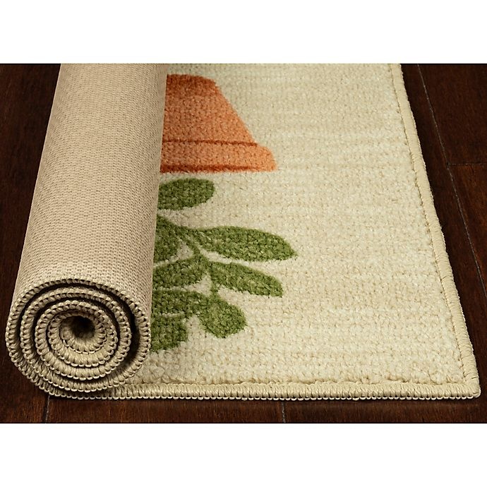 slide 4 of 6, Maples Spring Print Pots 20 x 34'' Accent Rug - Beige'', 1 ct