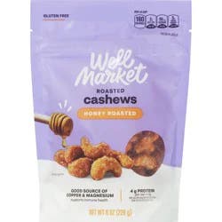Well Market Honey Roasted Cashews - 8 oz