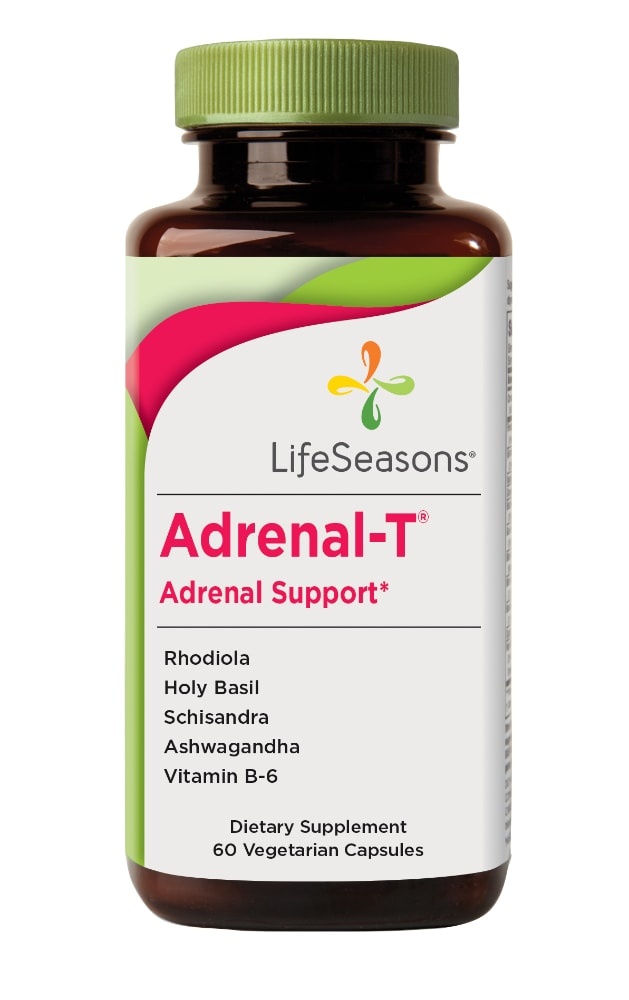 slide 1 of 1, LifeSeasons Adrenal-T Adrenal Support Dietary Supplement Vegetarian Capsules, 60 ct