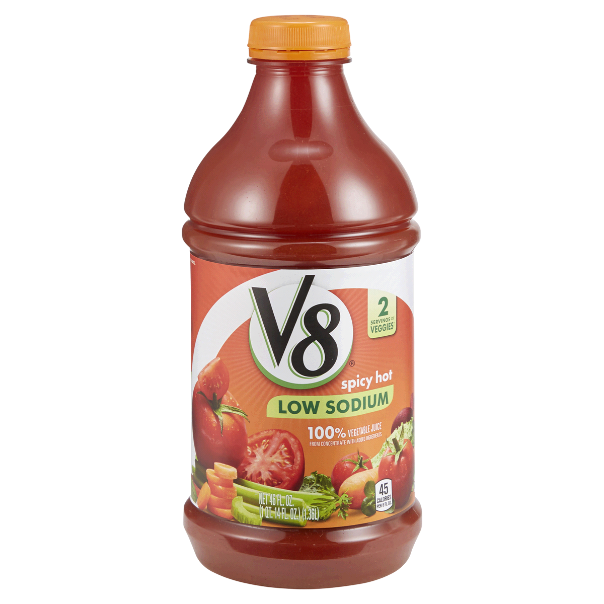 V8 Spicy Hot Low Sodium 100 Vegetable Juice 46 fl oz Shipt