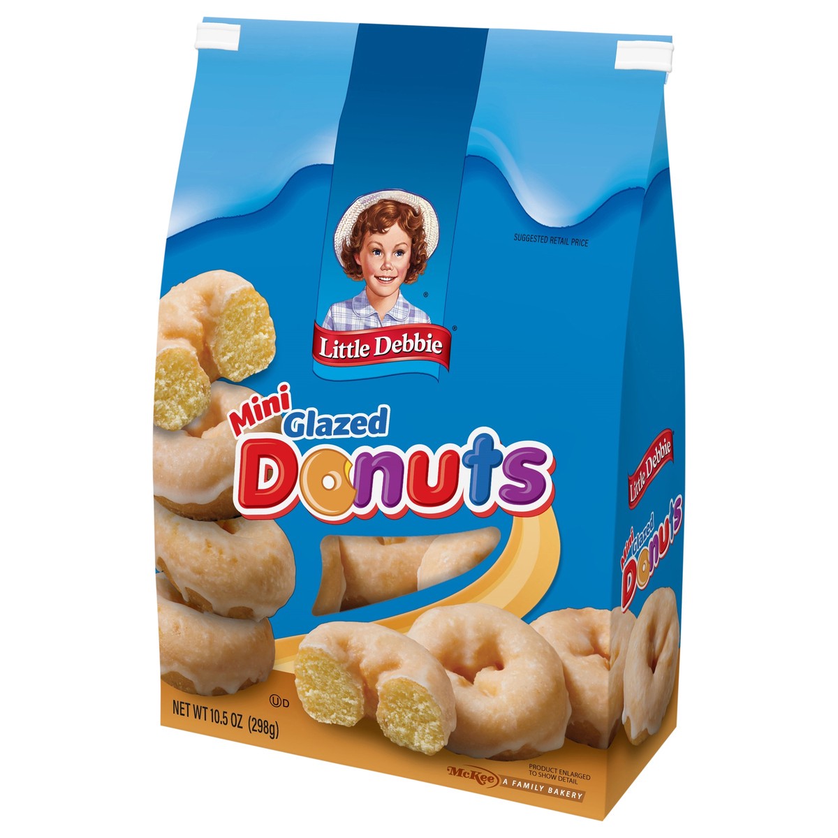slide 3 of 14, Little Debbie Snack Cakes, Little Debbie Family Pack Glazed Mini Donuts (bagged), 10.5 oz