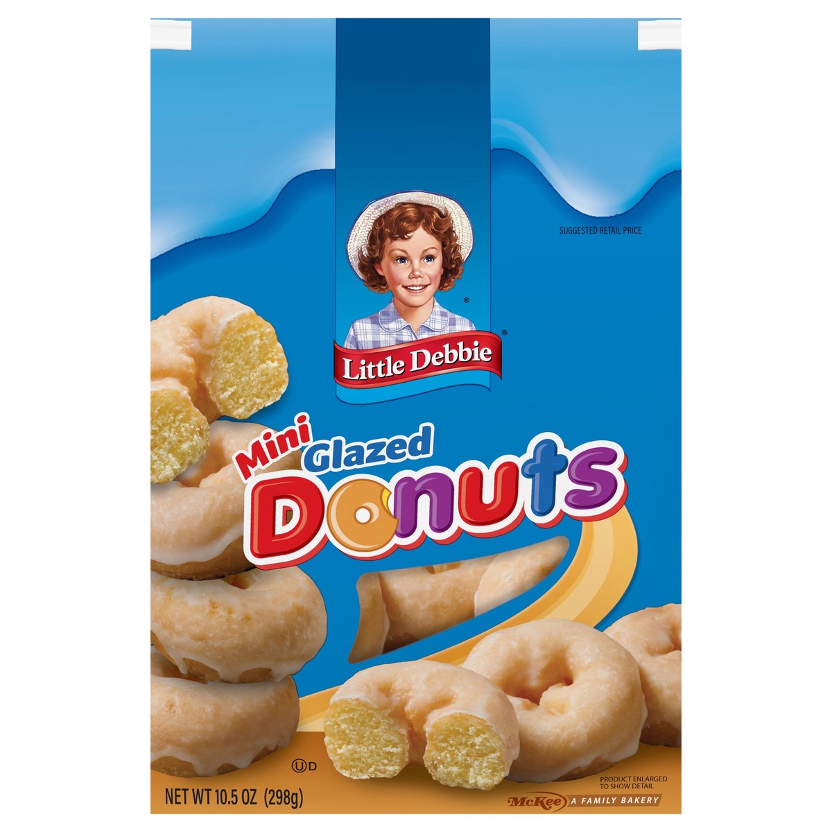 slide 13 of 14, Little Debbie Snack Cakes, Little Debbie Family Pack Glazed Mini Donuts (bagged), 10.5 oz