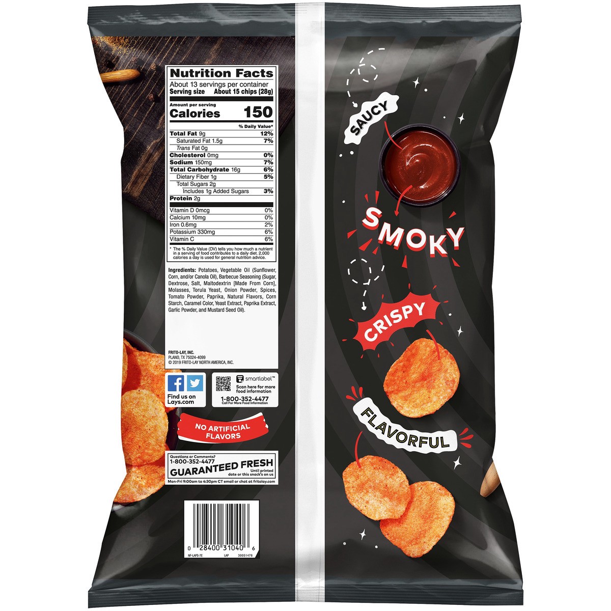 slide 5 of 8, Lay's Potato Chips Barbecue 12 1/2 Oz Party Size, 12.5 oz