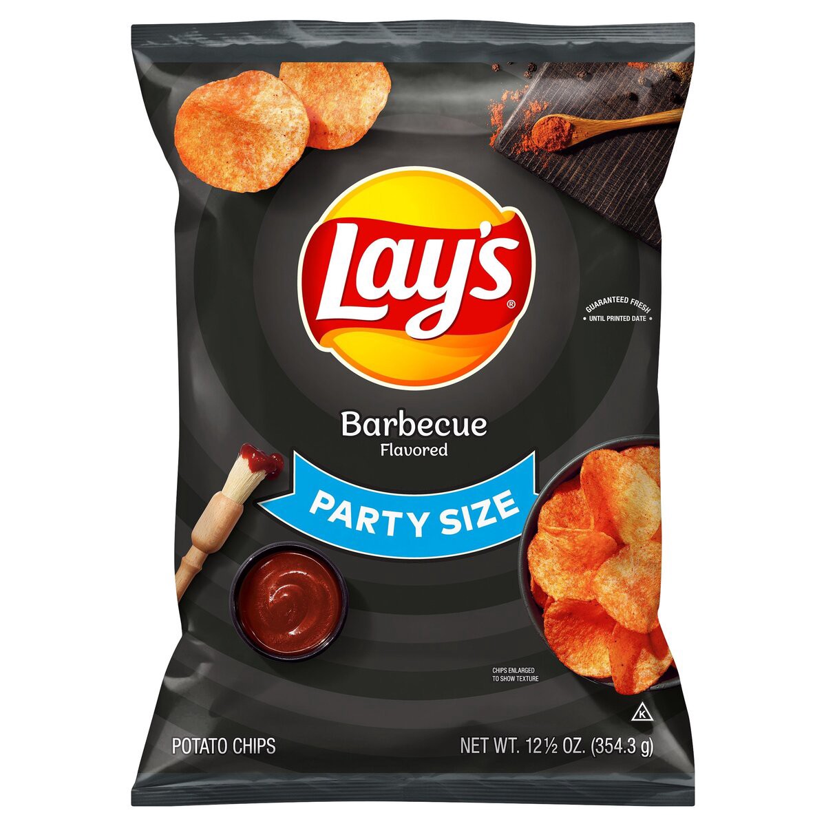 slide 1 of 8, Lay's Potato Chips Barbecue 12 1/2 Oz Party Size, 12.5 oz