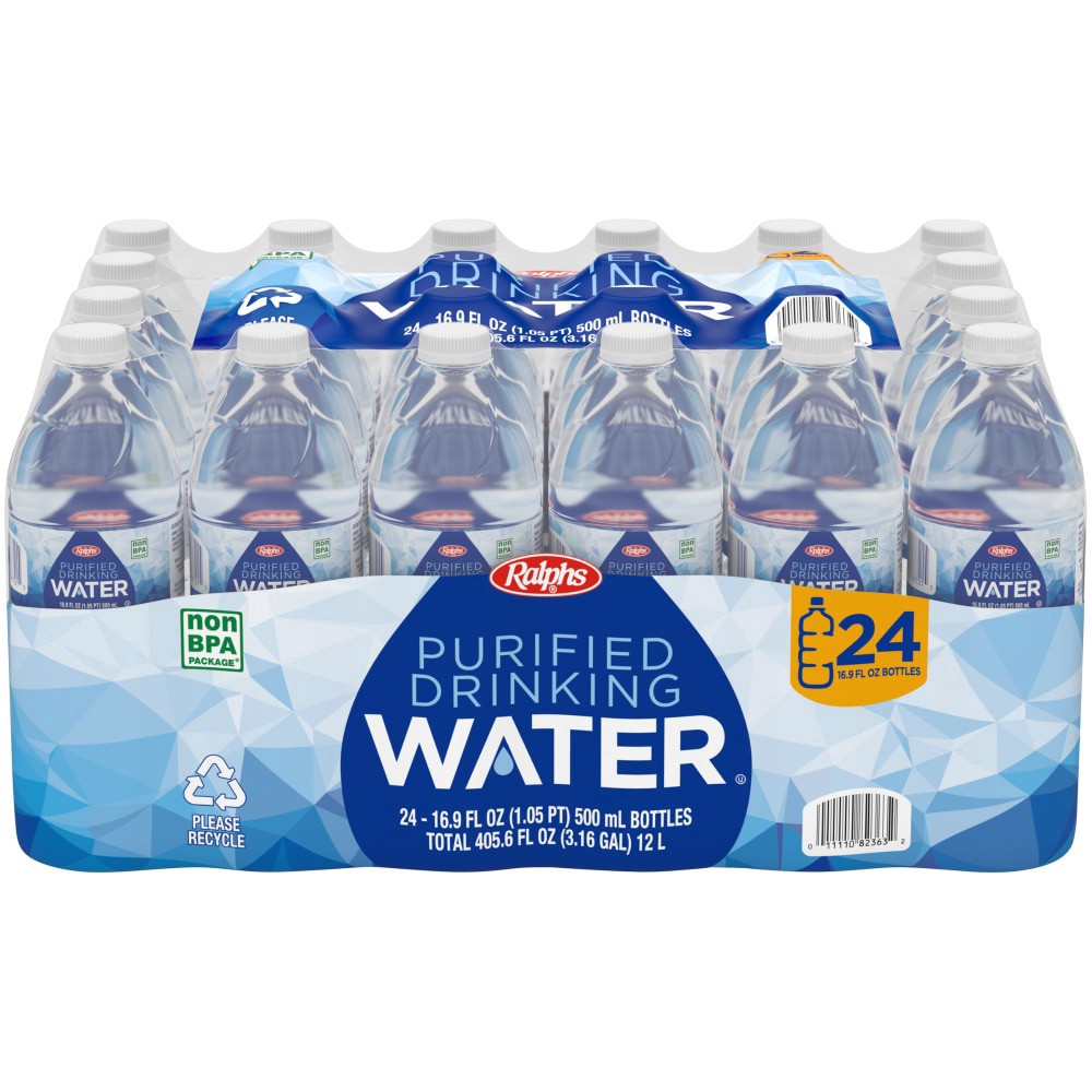 slide 3 of 3, Ralph's Purified Drinking Water - 24 ct; 16.9 fl oz, 24 ct; 16.9 fl oz