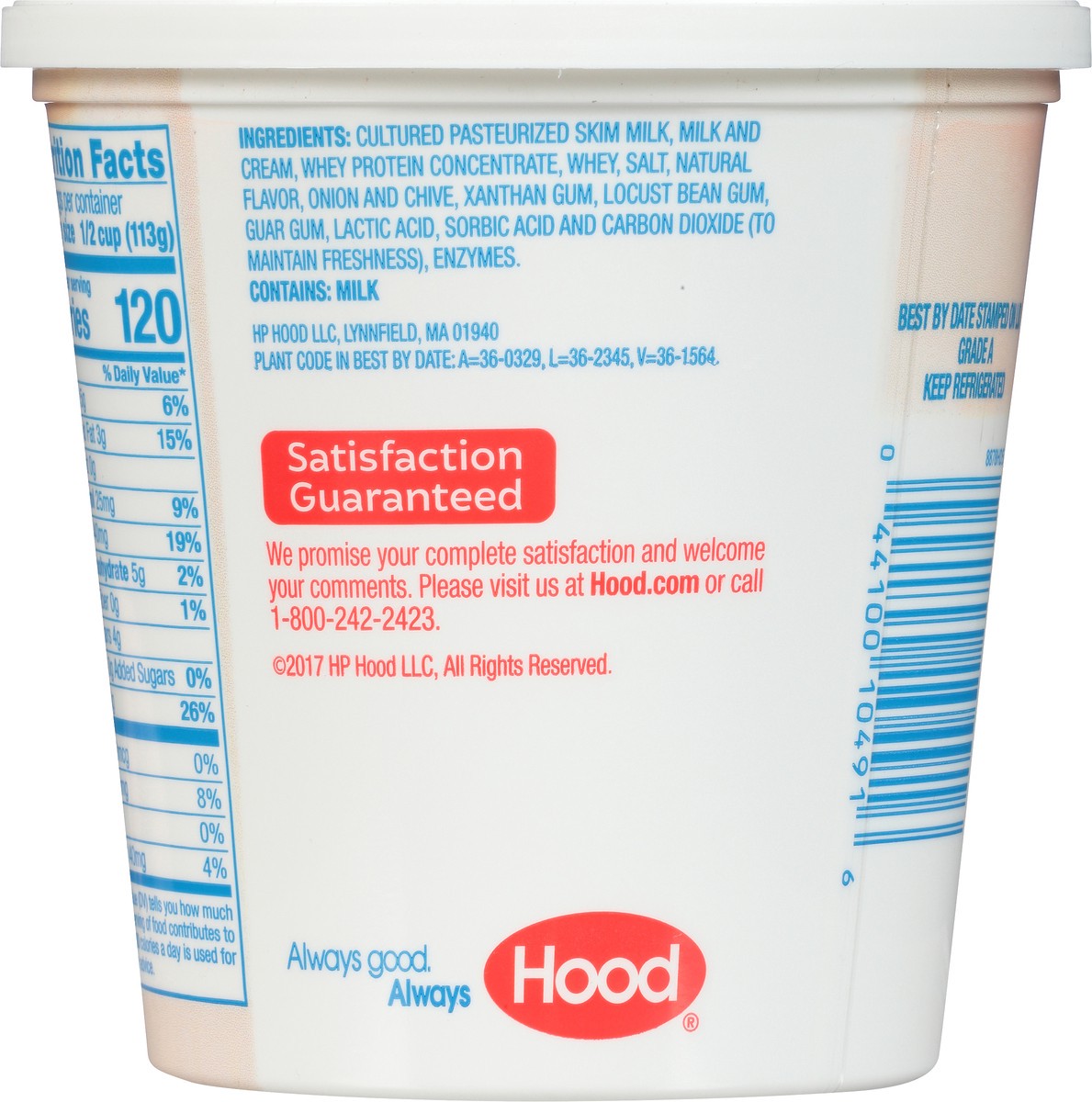 slide 8 of 8, Hood Cottage Cheese with Chive, 24 oz, 24 oz