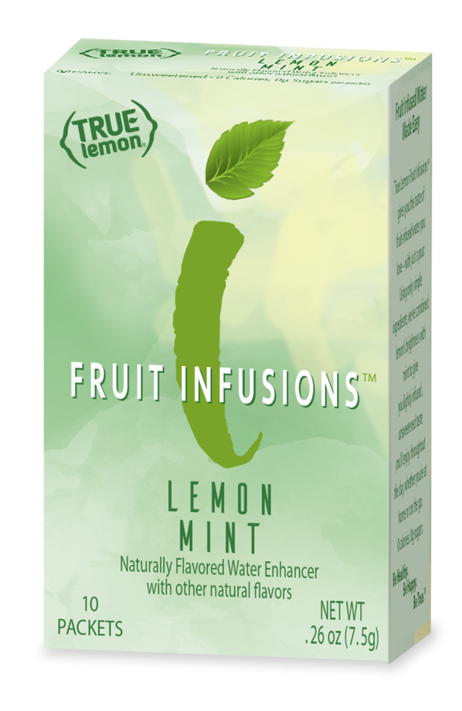 slide 1 of 1, True Lemon Fruit Infusions Lemon Mint Water Enhancer Packets, 10 ct